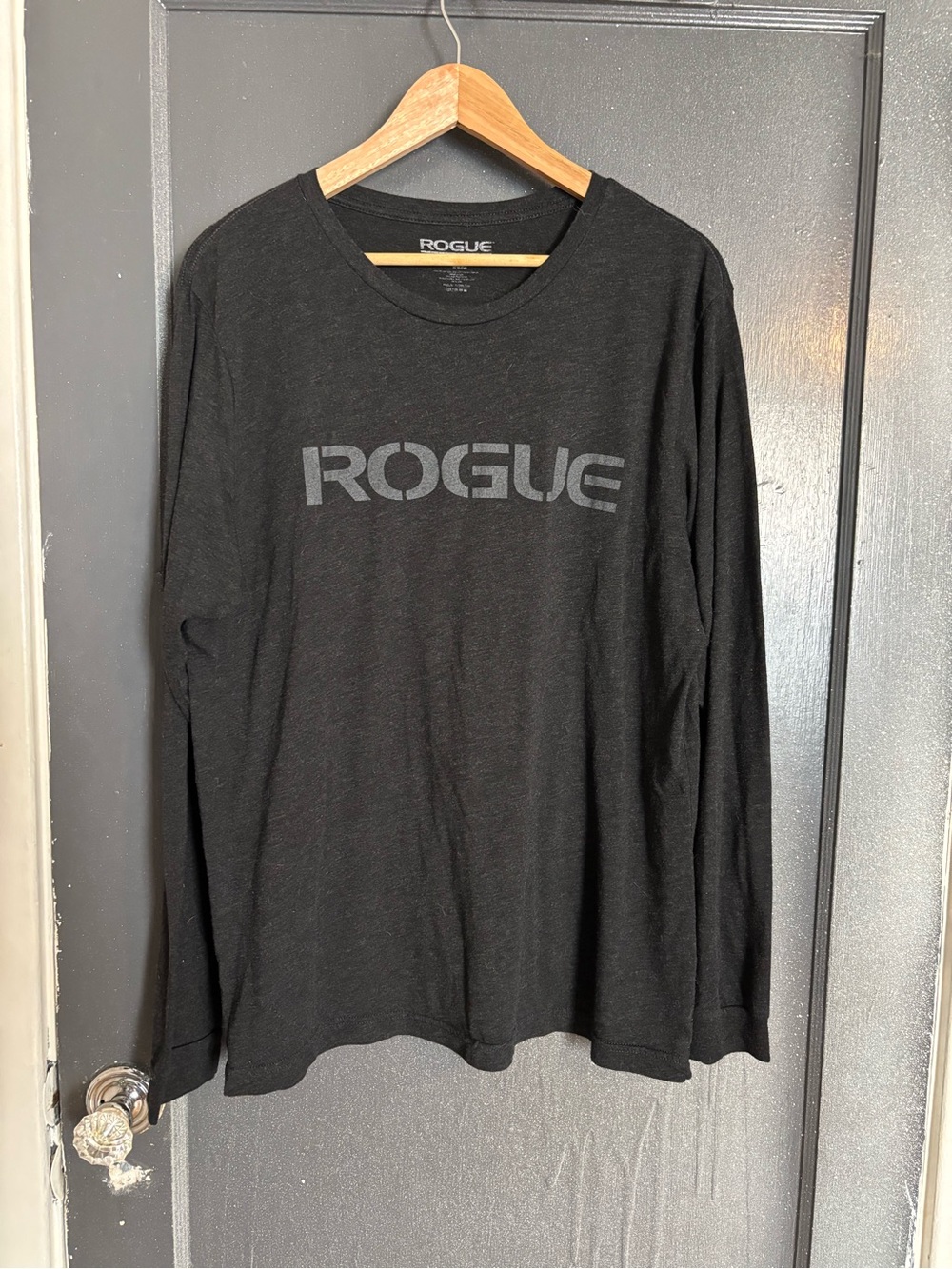 Rogue Long-Sleeve Logo Crewneck Tee - Black